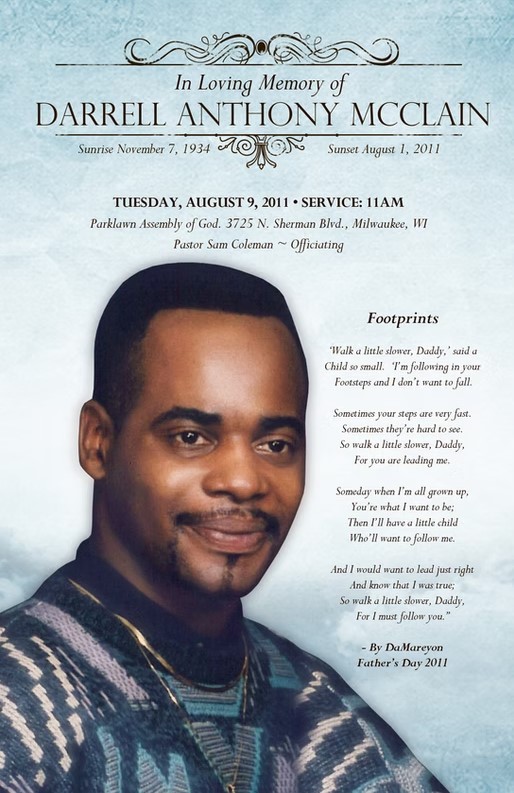 Memorial Booklet Cover