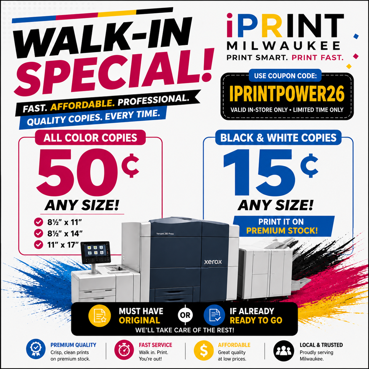 Walk-In Copy Special